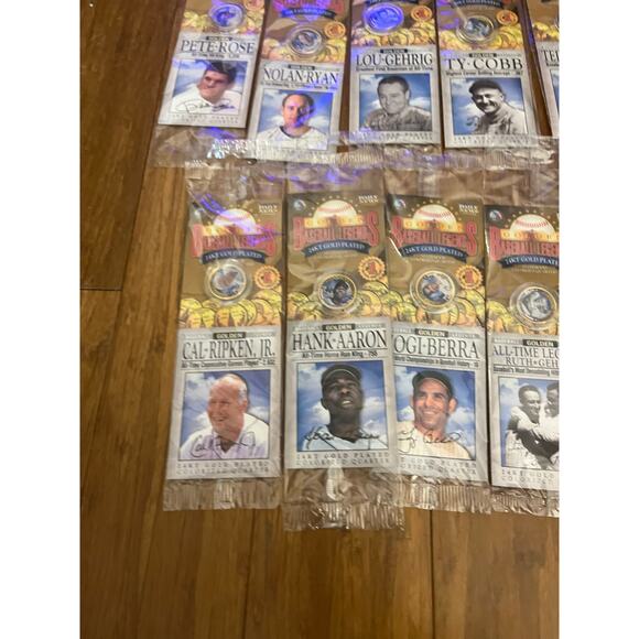 2006 Golden Baseball Legends 24KT Gold Plated Quarter 15 Player Set With Display - Picture 2 of 5